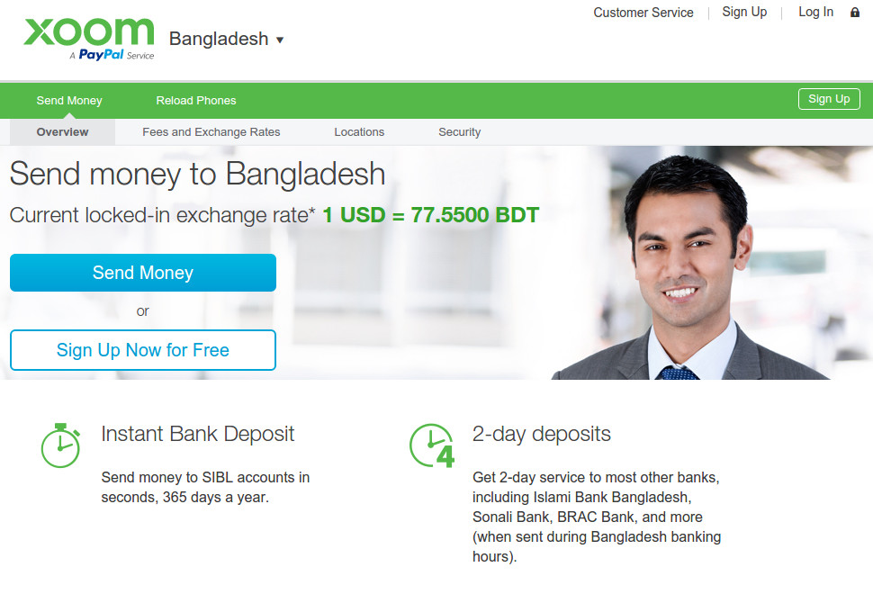 xoom - bangladesh instant money transfer